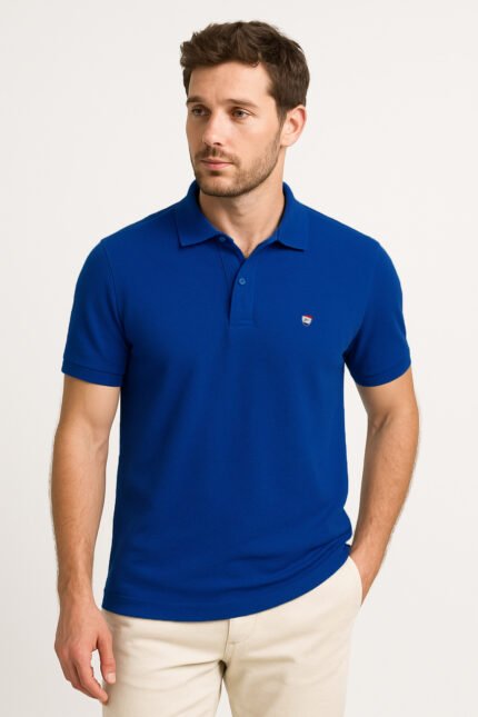 Zeffit Men's Classic Textured Cotton Blend Polo Shirt